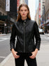 Kurze Bikerjacke im Bobber-Stil Winter Damenjacke